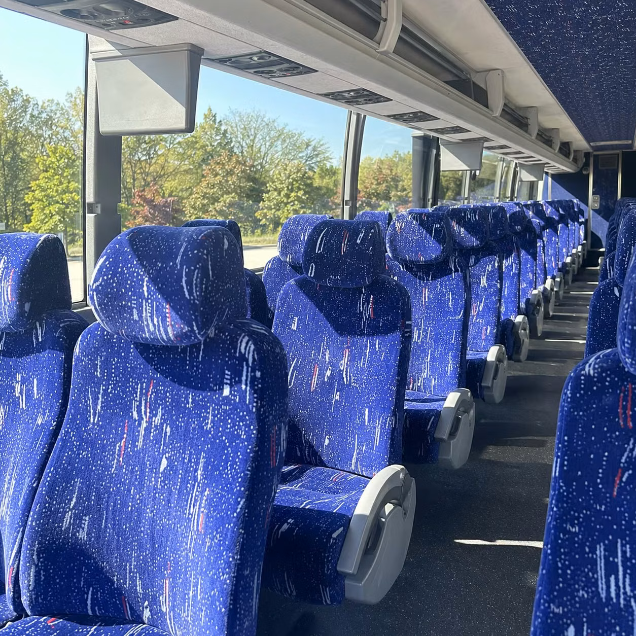 56 passenger charter bus interior